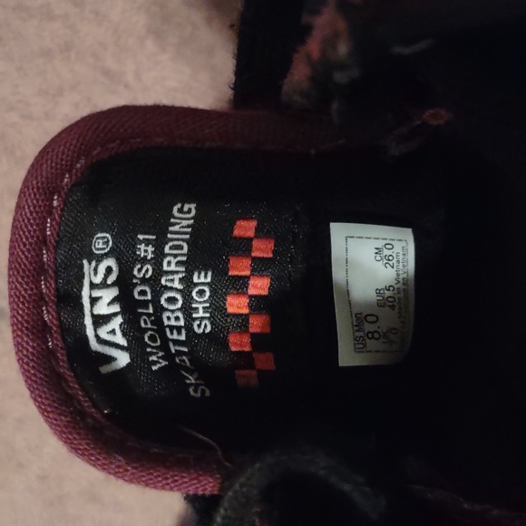 VANS Breana Geering Sk8 Old Skool Embossed Suede Burgundy - Picture 4 of 7